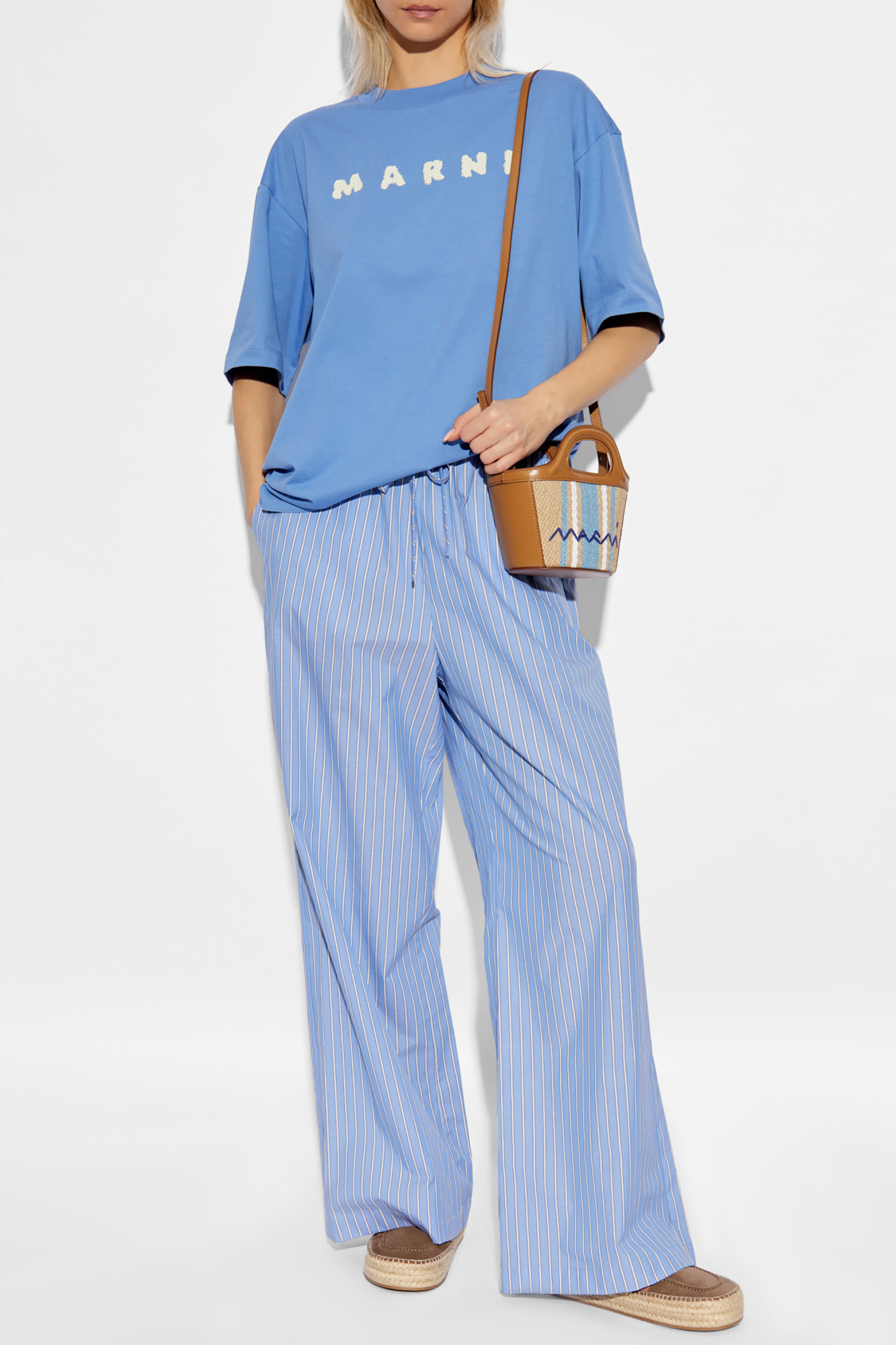 Marni Cotton pants with striped pattern | Women's Clothing